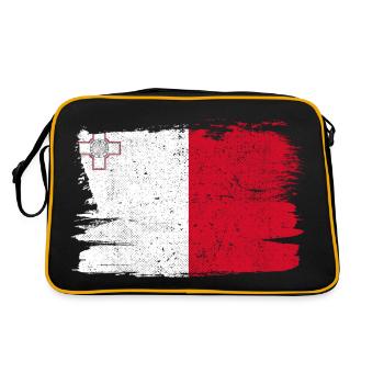 Drapeau de Malte drapeau paix Vintage - Sac Retro - noir/or - Dos