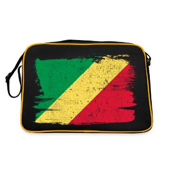 Republic of the Congo Flag Flag Peace Vintage - Retro Bag - black/gold - Back