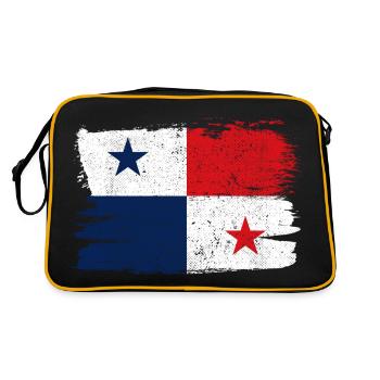 Panama Flag Flag Peace Vintage - Retro Bag - black/gold - Back