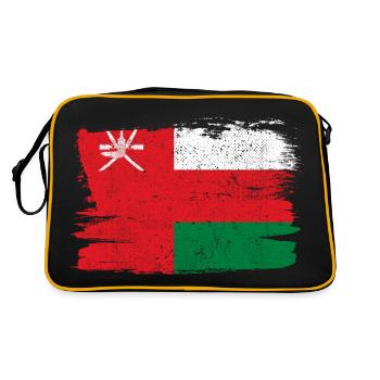 Drapeau d’Oman Drapeau Paix Vintage - Sac Retro - noir/or - Dos