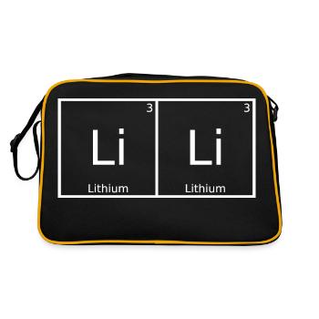 Lili Nom Prénom Chimie Tableau périodique Eléments - Sac Retro - noir/or - Dos