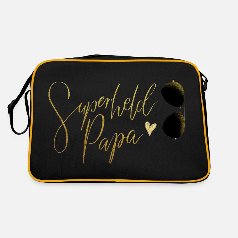 Superheld Papa Retro Tasche