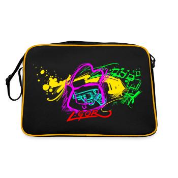 L.Gor Handtasche - Retro Tasche - Schwarz/Gold - Hinten