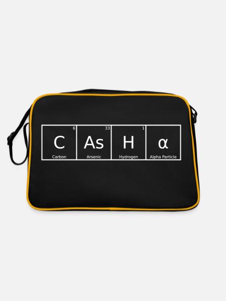 Casha Nom Prénom Chimie Tableau périodique Éléments - Sac Retro - noir/or - Dos