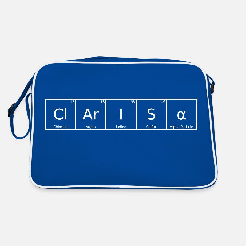 Clarisa Name Vorname Chemie Periodensystem Element Retro Tasche