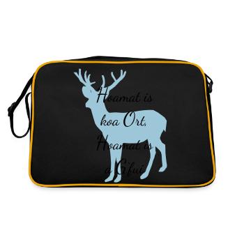 Hoamat G'fui - Retro Tasche - Schwarz/Gold - Hinten
