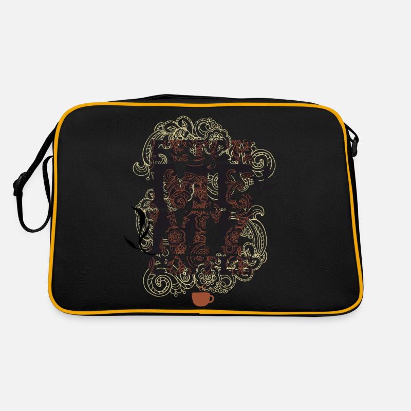 Va me chercher mon café - Apportez-moi du café - Sac Retro - noir/or