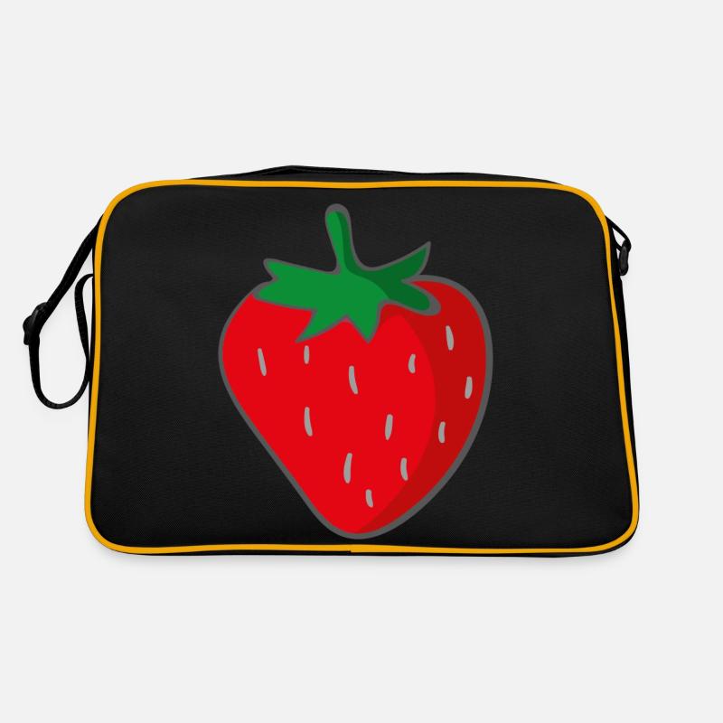Erdbeere Retro Tasche