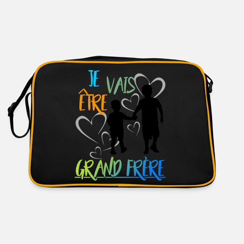 futur frere - Sac Retro - noir/or
