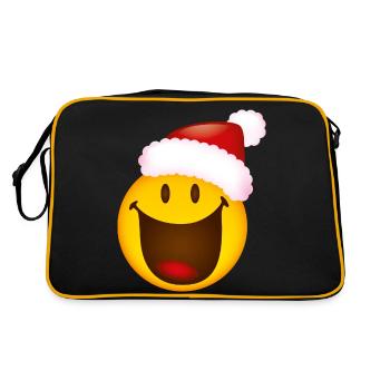 Smiley Glossy Big Happy Christmas - Sac Retro - noir/or - Dos