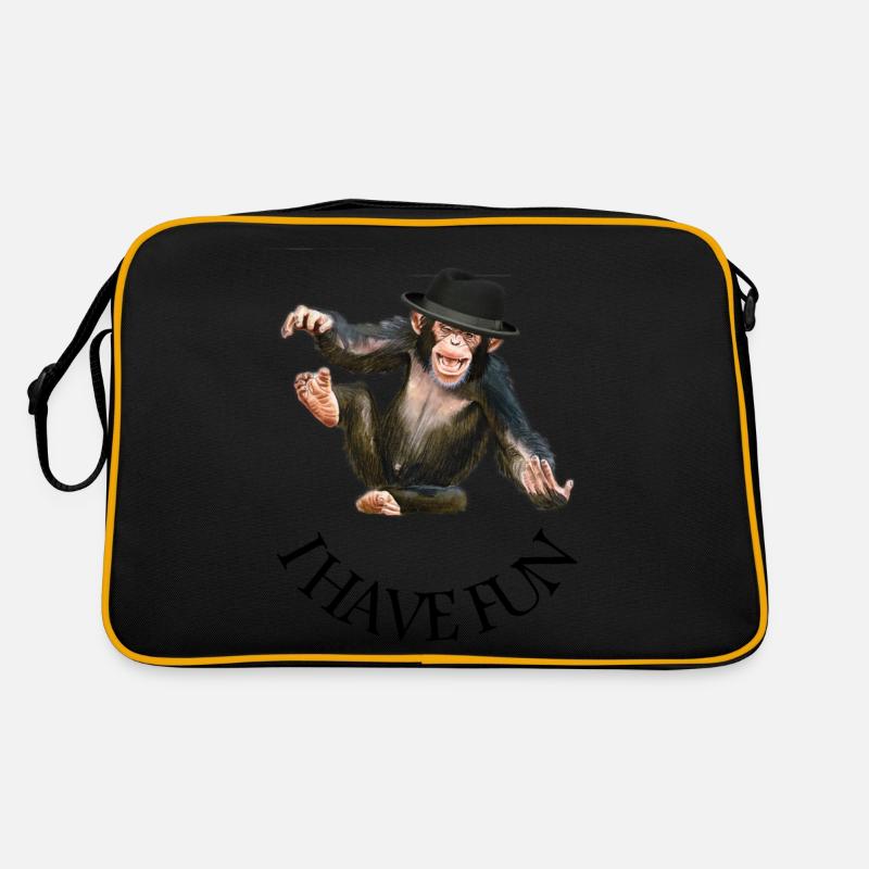 Affe Affen Affengesicht Retro Tasche