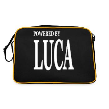 Prénom Luca Nom luca Cadeau idée cadeau - Sac Retro - noir/or - Dos