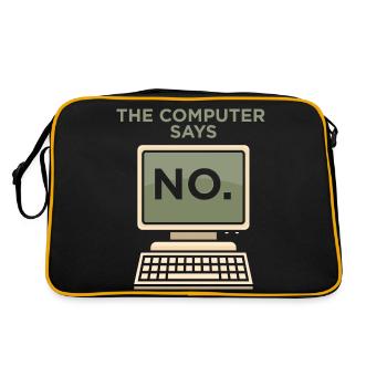 TECH GEEK: Computer Says No. - Retro Bag - black/gold - Back