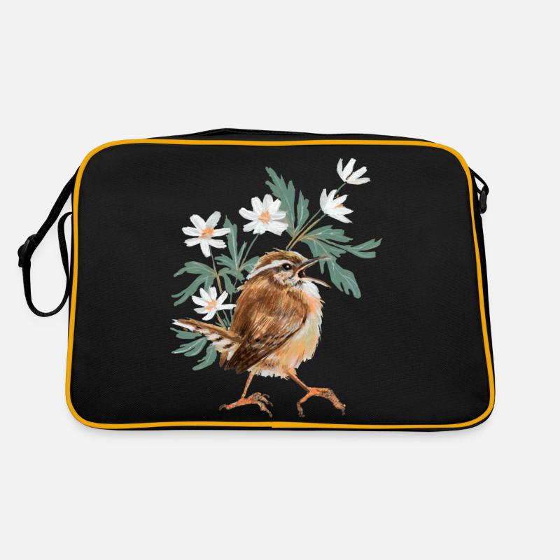 Le roi de clôture et la grenouille brouillonne - Sac Retro - noir/or