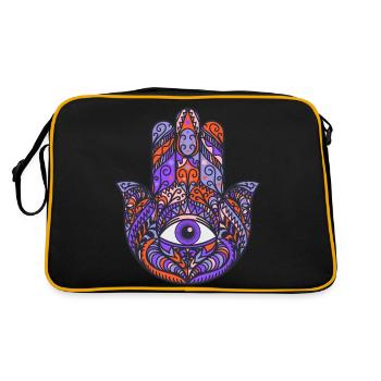 Porte bonheur Idée cadeau original - Sac Retro - noir/or - Dos