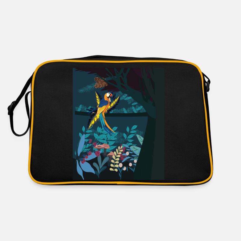 Colorful parrot Retro Bag