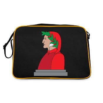 Illustration du portrait de Dante Alighieri - Sac Retro - noir/or - Dos