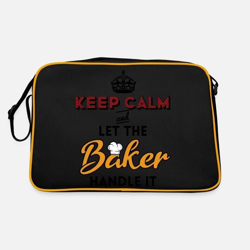 bäcker backstube bäckerin spruch sprüche kneter Retro Tasche