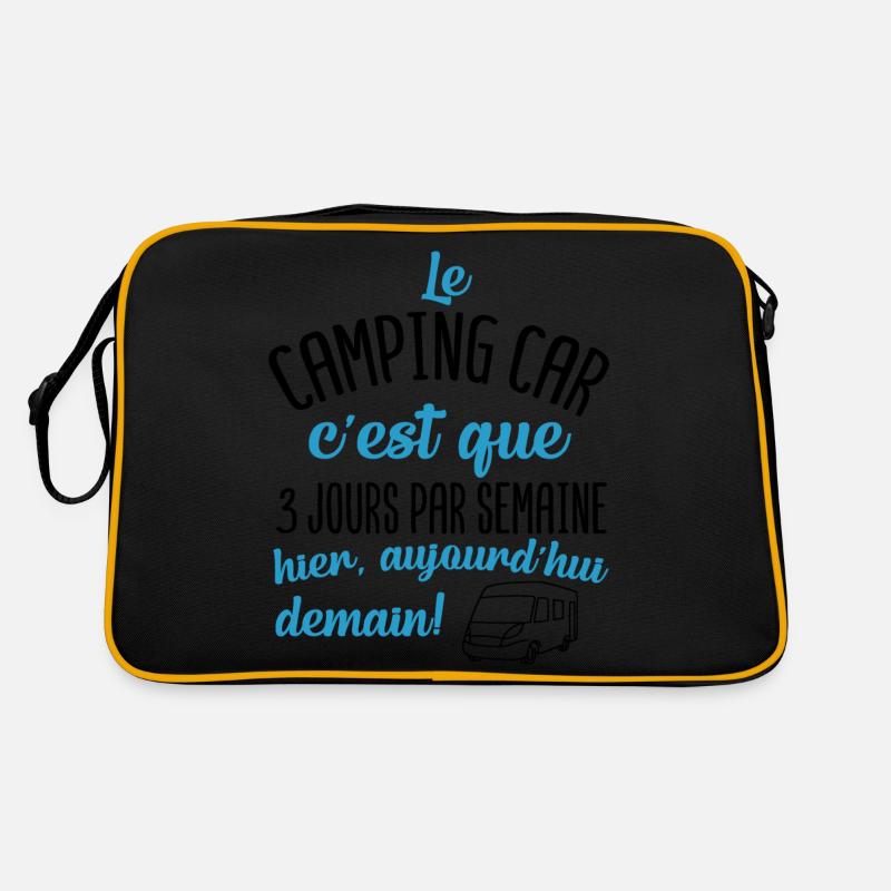 Camping car 3 jours par semaine - Sac Retro - noir/or
