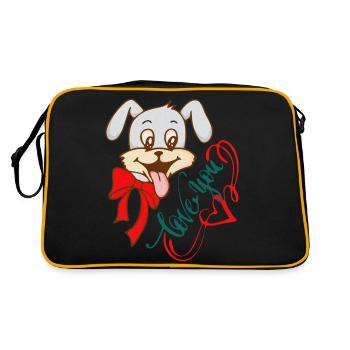 Je t’aime - Sac Retro - noir/or - Dos