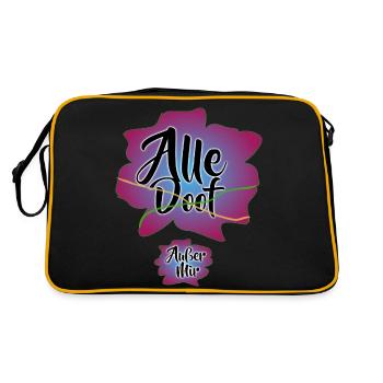 alle doof - außer mir - Retro Tasche - Schwarz/Gold - Hinten