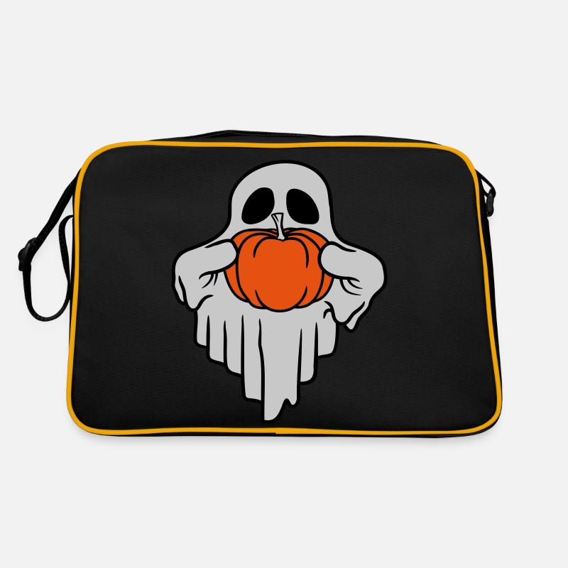 Pumpkin Ghost Halloween Comic Retro Bag