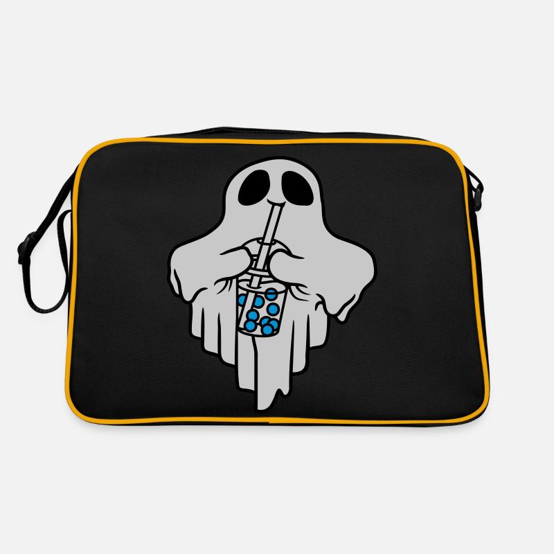 Bubble Tea trinkender Geist Retro Tasche