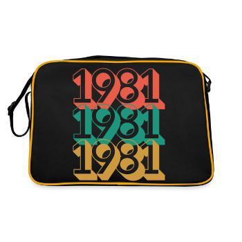 Anniversaire année 1981 / Vintage 1981 - Sac Retro - noir/or - Dos
