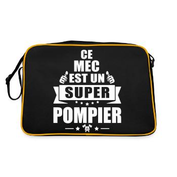 ce mec est un super pompier - Sac Retro - noir/or - Dos