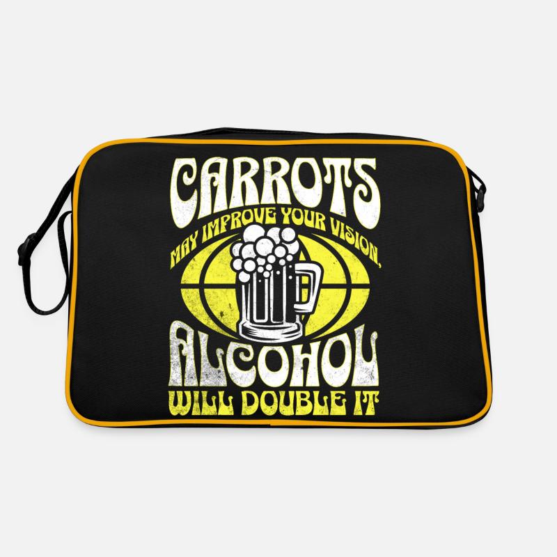 Carrots may improve Vision Alcohol will double it Retro Bag