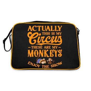 Actually This Is My Circus – Monkey Lover Circus - Retro Bag - black/gold - Back