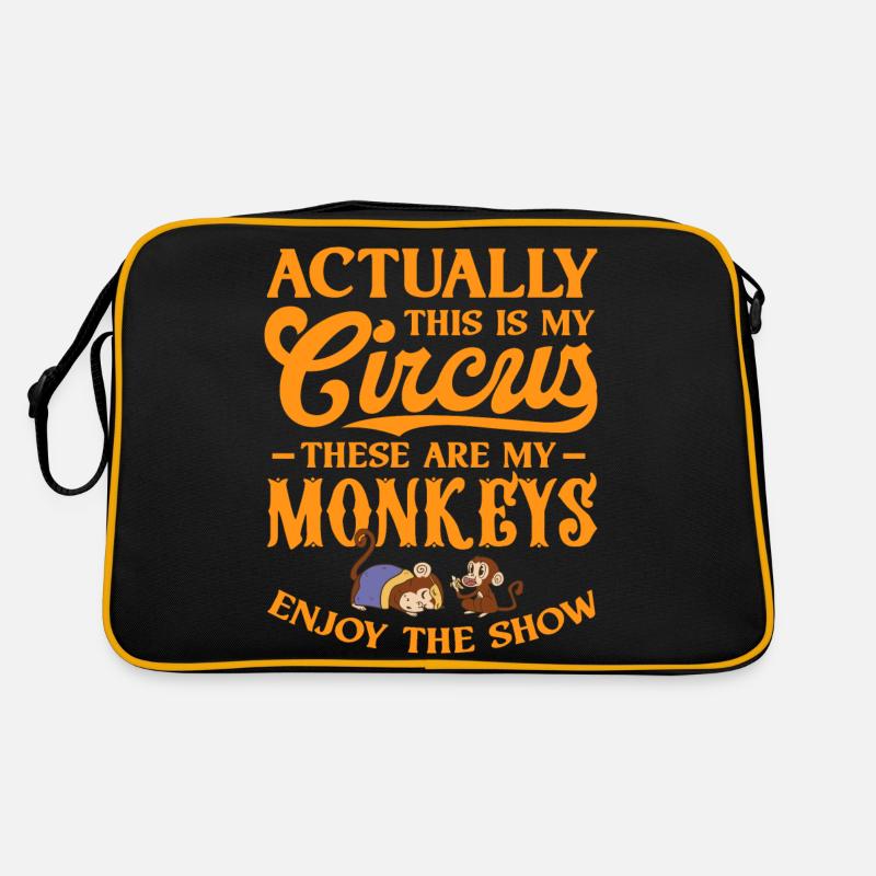 Actually This Is My Circus – Monkey Lover Circus Retro Tasche