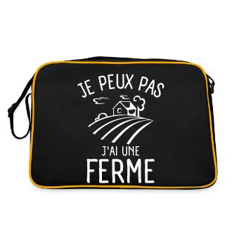 fermier ferme fermière 1 - Sac Retro - noir/or - Dos