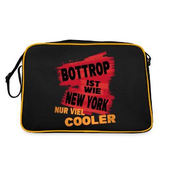 Bottrop Germany city saying is like New York - Retro Bag - black/gold - Back