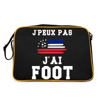 Je peux pas j'ai foot cadeau humour homme football - Sac Retro - noir/or - Dos
