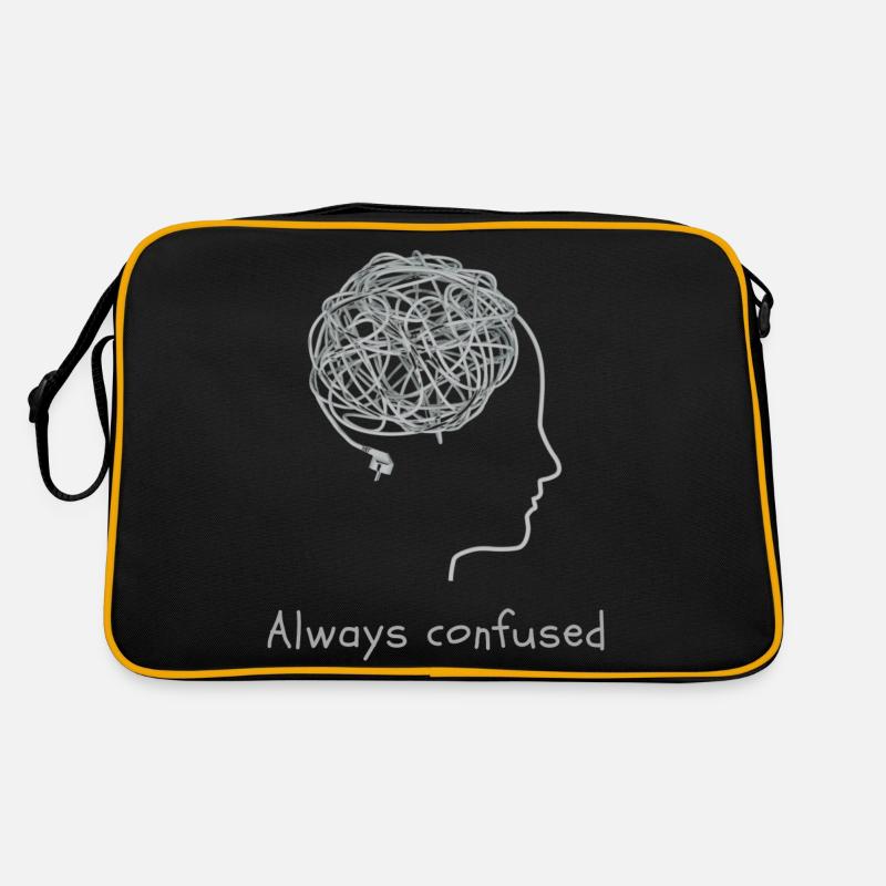Always confused - Retro Tasche - Schwarz/Gold