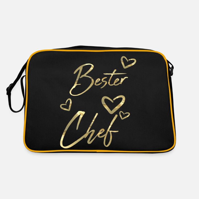 Meilleur chef - Sac Retro - noir/or