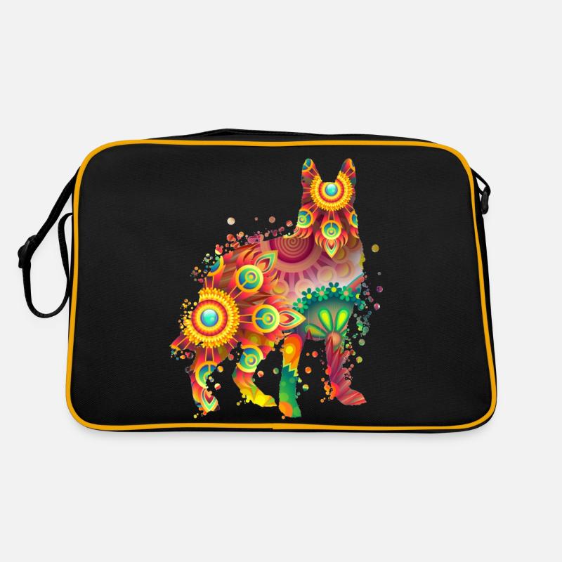 German Sheperd Deutscher Schäferhund Hundedesign Retro Tasche