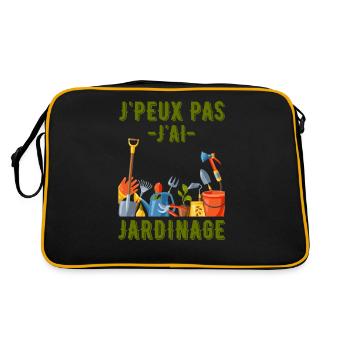 Je peux pas j ai jardinage - Sac Retro - noir/or - Dos