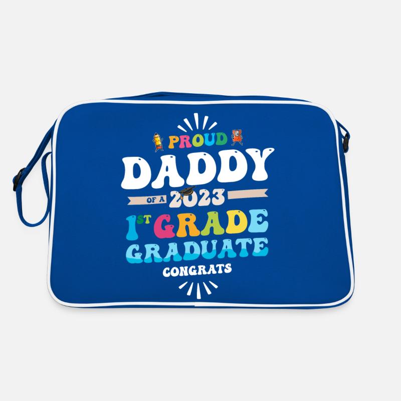 Stolzer Papa einer 1. Klasse von 2023 Retro Tasche