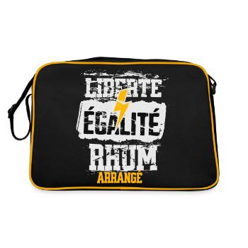 Liberté égalité rhum arrangé, santé !! - Sac Retro - noir/or - Dos