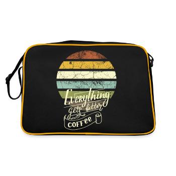 Sunset Coffee 2 - Retro Bag - black/gold - Back