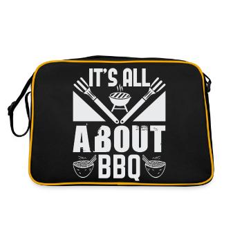 IT IS ALL ABOUT BBQ - Retro Bag - black/gold - Back