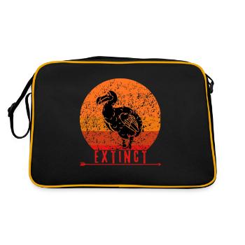 EXTINCT - Dodo - Paleontology - Fossil - History - Retro Bag - black/gold - Back