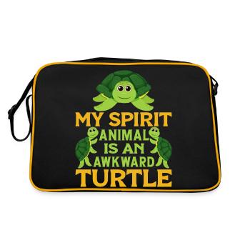 Amoureux des tortues Animal de compagnie - Sac Retro - noir/or - Dos