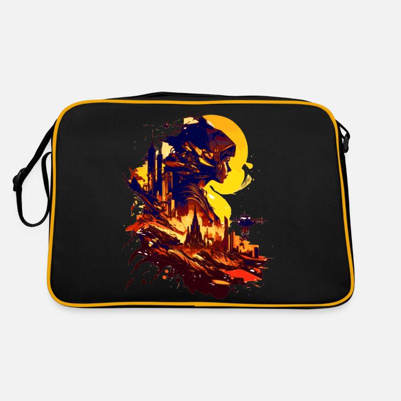 Sci-Fi on an alien planet in space Retro Bag