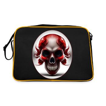 Darkside Design - Skull Art 3 - Retro Bag - black/gold - Back