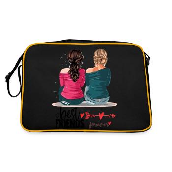 best friends forever, BBF funny T-shirt - Sac Retro - noir/or - Dos