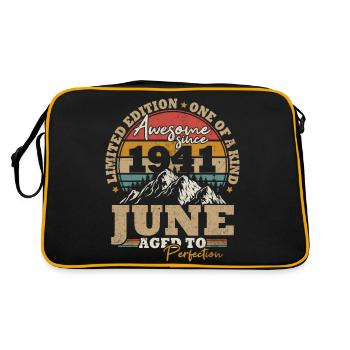 June 1941 Vintage Birthday Gift 82 Years - Retro Bag - black/gold - Back