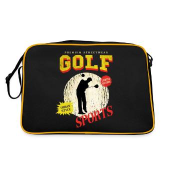 Golf Golf Golfer Sport Hobby Club Vintage - Retro Bag - black/gold - Back